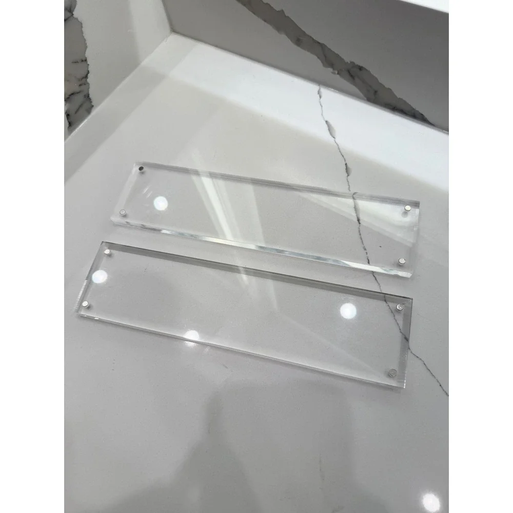 Clear Acrylic Magnetic Picture Frame 10x3 Panoramic Floating Photo Block Display